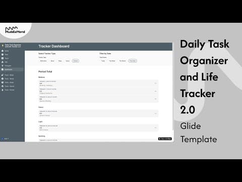 Daily Task Organizer 2.0 - Glide Template